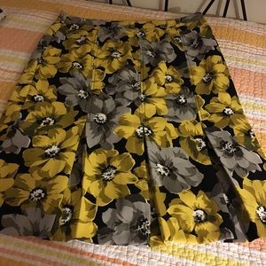 Who What Wear Pleated Floral Skirt